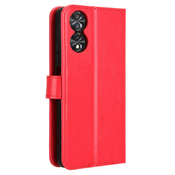 Klopové pouzdro pro TCL 40 NxtPaper, Crazy Horse Wallet, červené