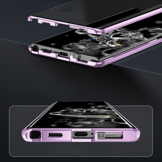 Pouzdro pro Samsung Galaxy S23, Magnetic Dual Glass, fialové