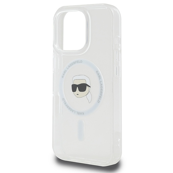 Pouzdro Karl Lagerfeld IML Metal Karl Head MagSafe pro iPhone 16 Pro Max