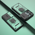 Pouzdro pro Xiaomi Redmi Note 13 Pro 4G / Xiaomi Redmi Note 14S / Xiaomi Poco M6 Pro 4G, KickStand Camera Lens, zelené