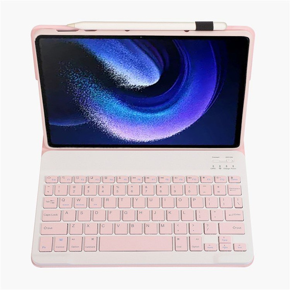 Pouzdro + klávesnice Xiaomi Pad 6/6 Pro, růžové rose gold
