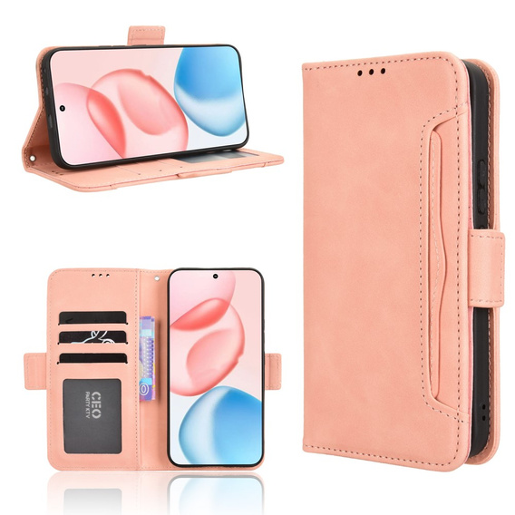 Klopové pouzdro pro Honor 400 5G, Card Slot, růžové