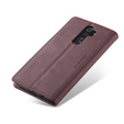 Pouzdro CASEME pro Xiaomi Redmi Note 8 Pro, Leather Wallet Case, červené