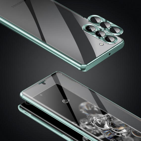 Pouzdro pro Samsung Galaxy S23, Magnetic Dual Glass, zelené