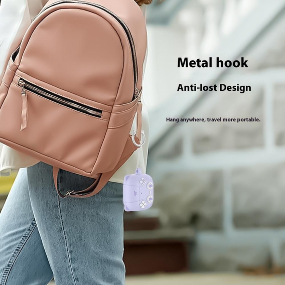 Silikonové pouzdro s motivem kočičí tlapky s kroužkem na klíče pro Apple AirPods Pro 3