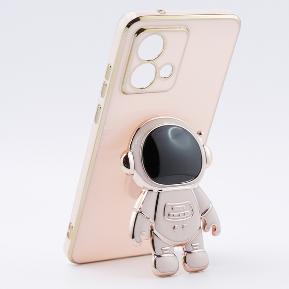 Pouzdro pro Motorola Moto G84 5G, Astronaut, růžové rose gold