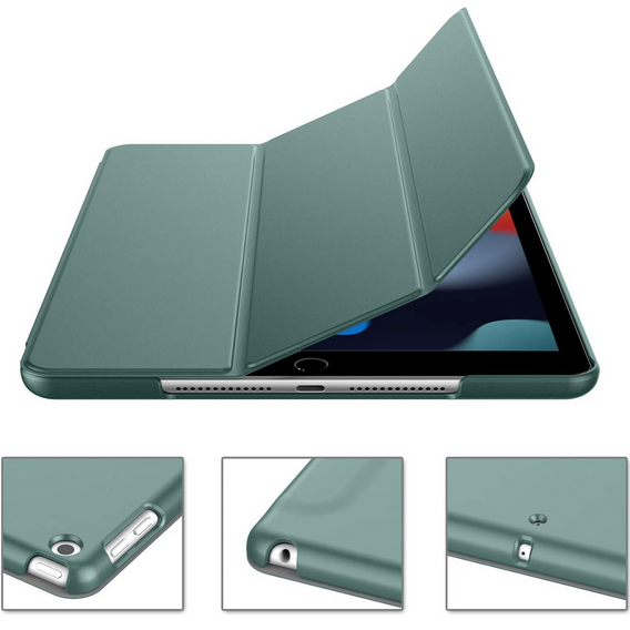 Pouzdro pro iPad 7/8/9 10.2 2019/2020/2021, Smartcase, tmavě zelené