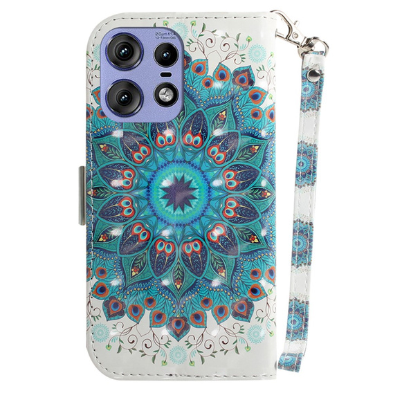 Klopové pouzdro pro Motorola Edge 50 Pro 5G, Wallet, Mandala Flower