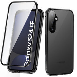 Pouzdro pro Samsung Galaxy S24 FE, Magnetic Dual Glass, černé