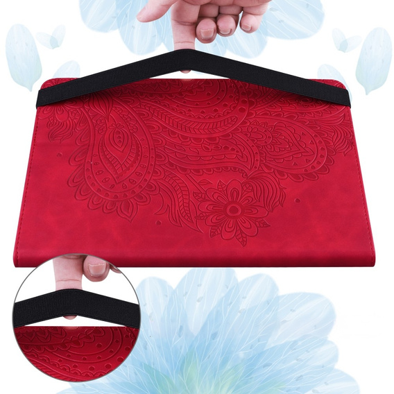 Pouzdro s klopou pro Xiaomi Redmi Pad SE 11", flower, červené