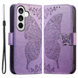 Pouzdro s klopou Butterfly pro Samsung Galaxy A57 5G, fialové