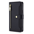 Klopové pouzdro pro Oppo Reno8 T 4G, Wallet Zipper Pocket, černé