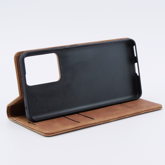 Pouzdro pro Xiaomi 13 lite, ERBORD Vintage peněženka s klopou, hnědé