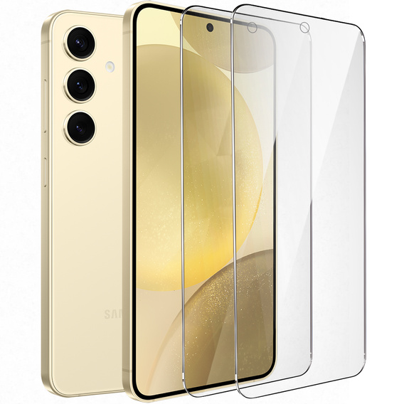 2x tvrzené sklo pro Samsung Galaxy S24+/S25+ Plus, ERBORD 9H Hard Glass na displeji