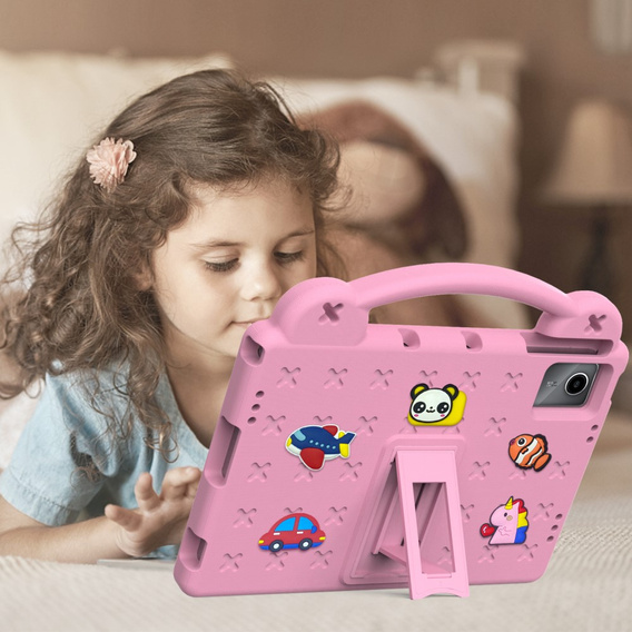 Dětské pouzdro pro Lenovo Tab M11, Cute Patterns, se stojánkem, růžové