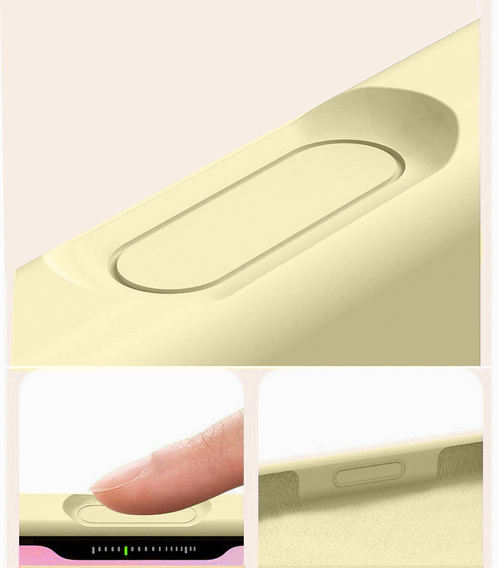 Silikonové pouzdro pro iPhone 17 Pro, pro MagSafe, proti nárazu, žluté