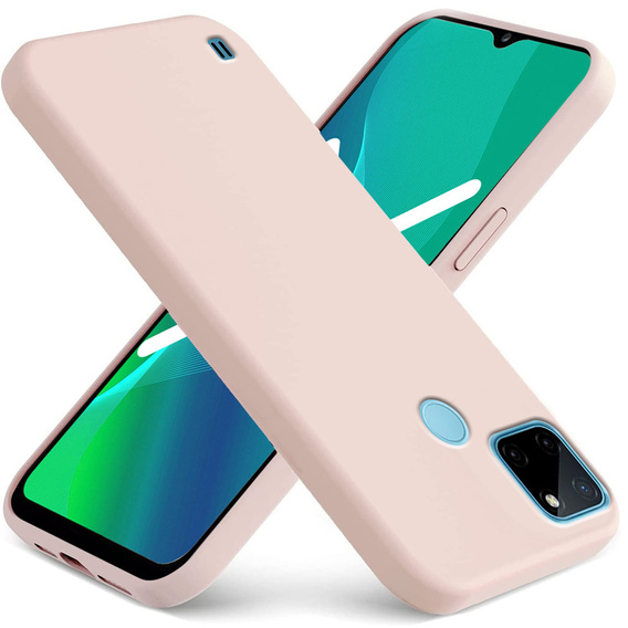 Pouzdro pro Realme C21Y / C25Y, Silicone Lite, růžové