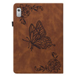 Pouzdro pro Lenovo Tab M9, Butterfly, hnědé