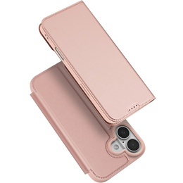 Dux Ducis pouzdro pro iPhone 17, Skin Pro, s klopou, s přihrádkou na kartu, růžové