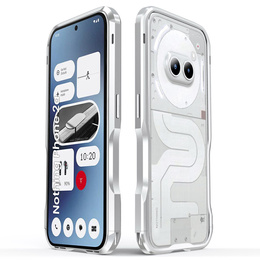 Pouzdro LUPHIE pro Nothing Phone 2a / 2a Plus, Armor Bumper, stříbrné