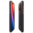 Pouzdro Spigen pro iPhone 16 Pro, Enzo Aramid MagSafe, karbonově černá / stříbrná + 9H tvrzené sklo