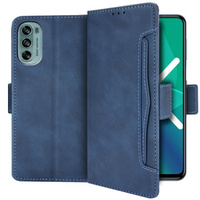 Klopové pouzdro pro Motorola Moto G62 5G, Card Slot, modré