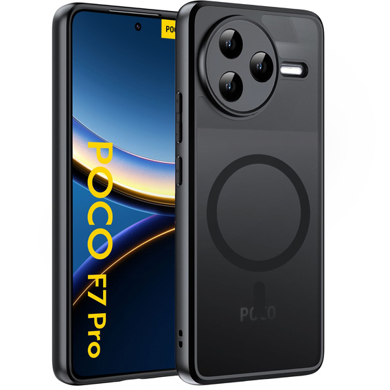 Pouzdro pro Xiaomi Poco F7 Pro, pro MagSafe, ERBORD Matt Case, černý