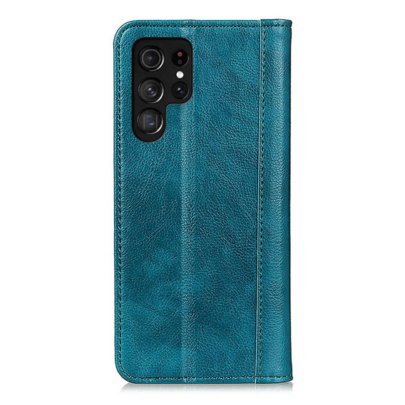 Pouzdro pro Samsung Galaxy S25 Ultra, Wallet Litchi Leather, zelené