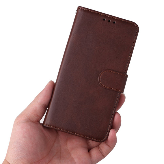 Klopové pouzdro pro Samsung Galaxy A34 5G, Leather Wallet, hnědé