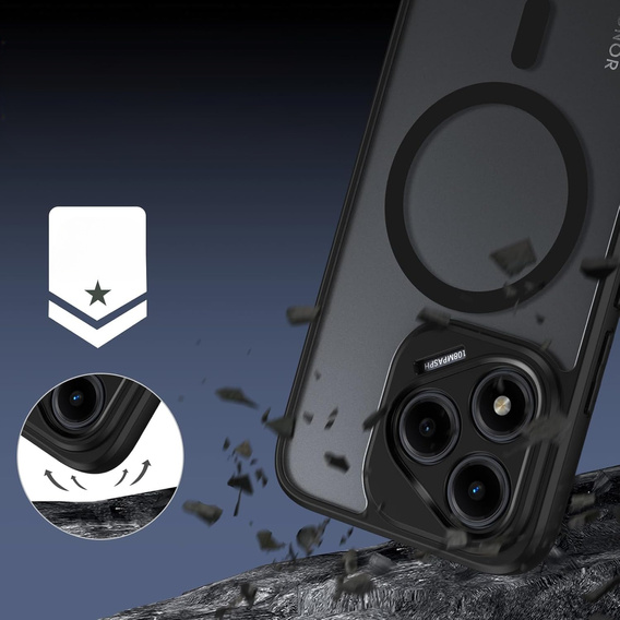 Pouzdro pro Honor 400 Lite, pro MagSafe, ERBORD Matt Case, černý