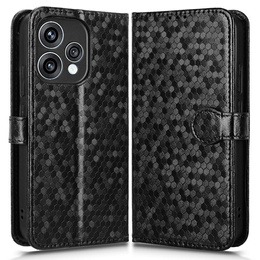 Pouzdro s klopou Wallet Rhombus pro Oppo Reno 15, černé
