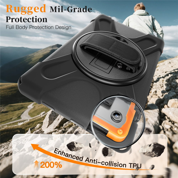 Pevné pouzdro s podstavcem a ramenním popruhem pro Samsung Galaxy Tab A11