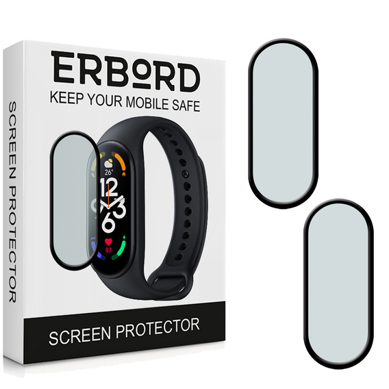 2x hybridní sklo ERBORD pro Xiaomi Mi Band 7/7 NFC