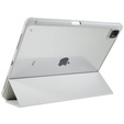 Pouzdro pro iPad Pro 12.9" 2022/2021/2020 (6/5/4 gen.), Smartcase Hybrid, se slotem na stylus, šedé