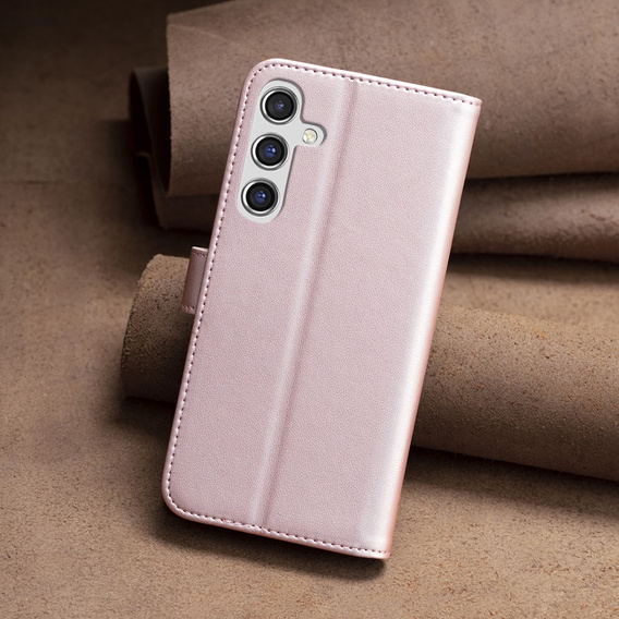 Klopové pouzdro pro Samsung Galaxy A55 5G,BINFEN Wallet, růžový