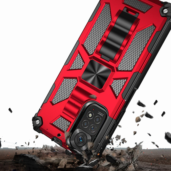 Pouzdro pro Xiaomi Redmi Note 11 / 11S, Armor Kickstand, červené
