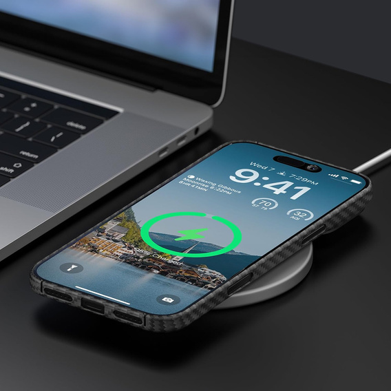 Pouzdro MagSafe ERBORD Full Kevlar pro iPhone 17 Pro Max