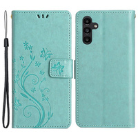 Klopové pouzdro pro Samsung Galaxy A55 5G, Wallet, Butterfly, fialové