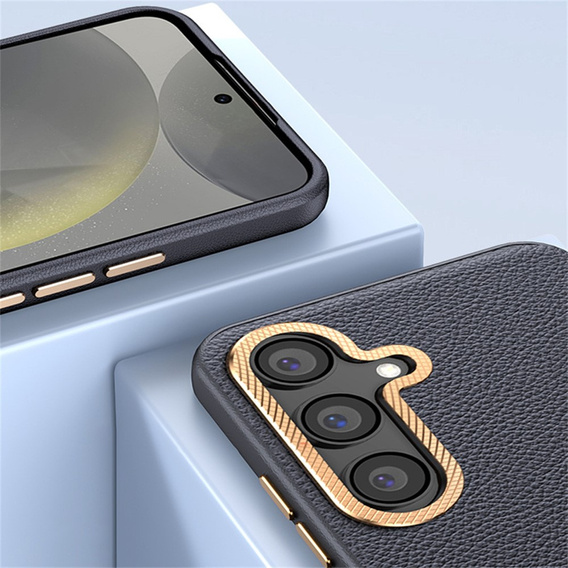Kožené pouzdro pro Samsung Galaxy S25+ Plus, leather hybrid, šedé