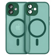Pouzdro pro iPhone 16, pro MagSafe, ERBORD Matt Case, zelený + sklo na displej