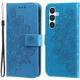 Klopové pouzdro pro Samsung Galaxy A54 5G, Mandala Flower, modré