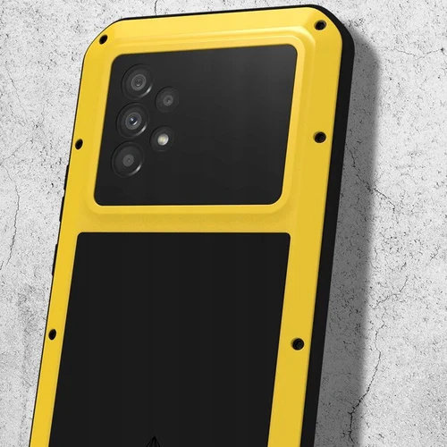 Pouzdro Love Mei pro Samsung Galaxy A53 5G, armored with glass, žluté