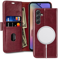 Klopové pouzdro pro Samsung Galaxy A54 5G, Wallet, do MagSafe, červené