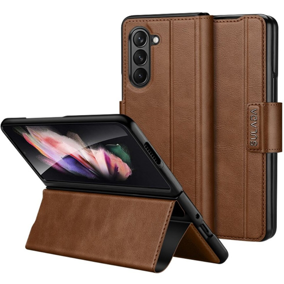 Klopové pouzdro pro Samsung Galaxy Z Fold5 5G, Wallet, námořnicky modré