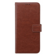 Klopové pouzdro pro Oppo A58 4G, Crazy Horse Wallet, hnědé
