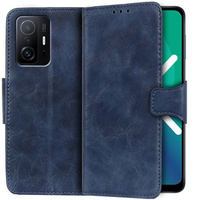 Flipové pouzdro Split Leather Wallet pro Xiaomi 11T / 11T Pro, Split Leather Wallet, modré