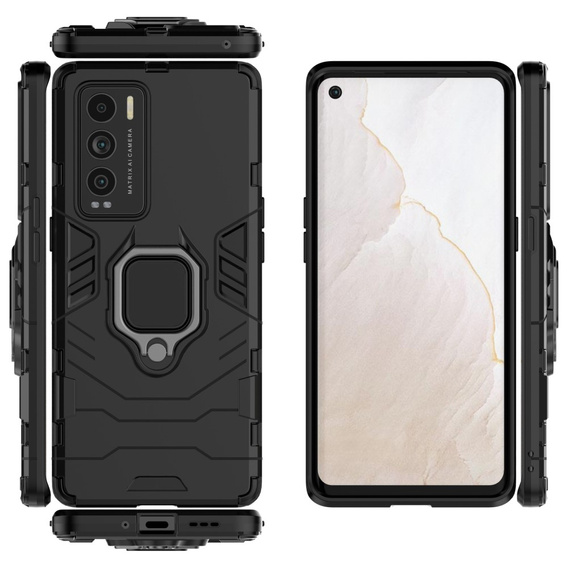 Pouzdro pro Realme GT Explorer Master, Kickstand Ring, černé