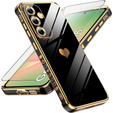 Pouzdro pro Samsung Galaxy A56, Electro heart, černé + sklo 9H