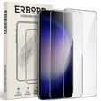2x tvrzené sklo pro Samsung Galaxy S23, ERBORD 9H Hard Glass na displeji