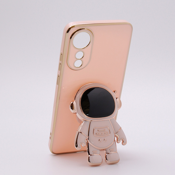 Pouzdro pro Oppo A78 4G, Astronaut, růžové rose gold